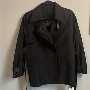 Women's Black Double-Breasted Jacket